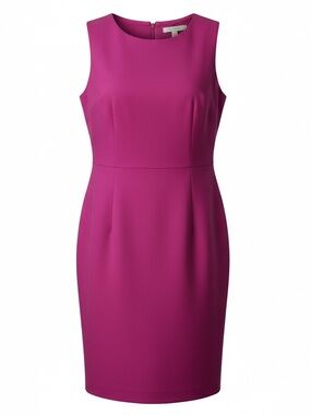 Jones Studio Sleeveless Sheath Dress in Magenta